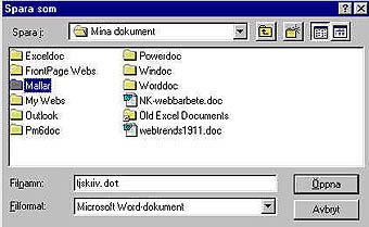 ndra filnamnets ndelse till .dot